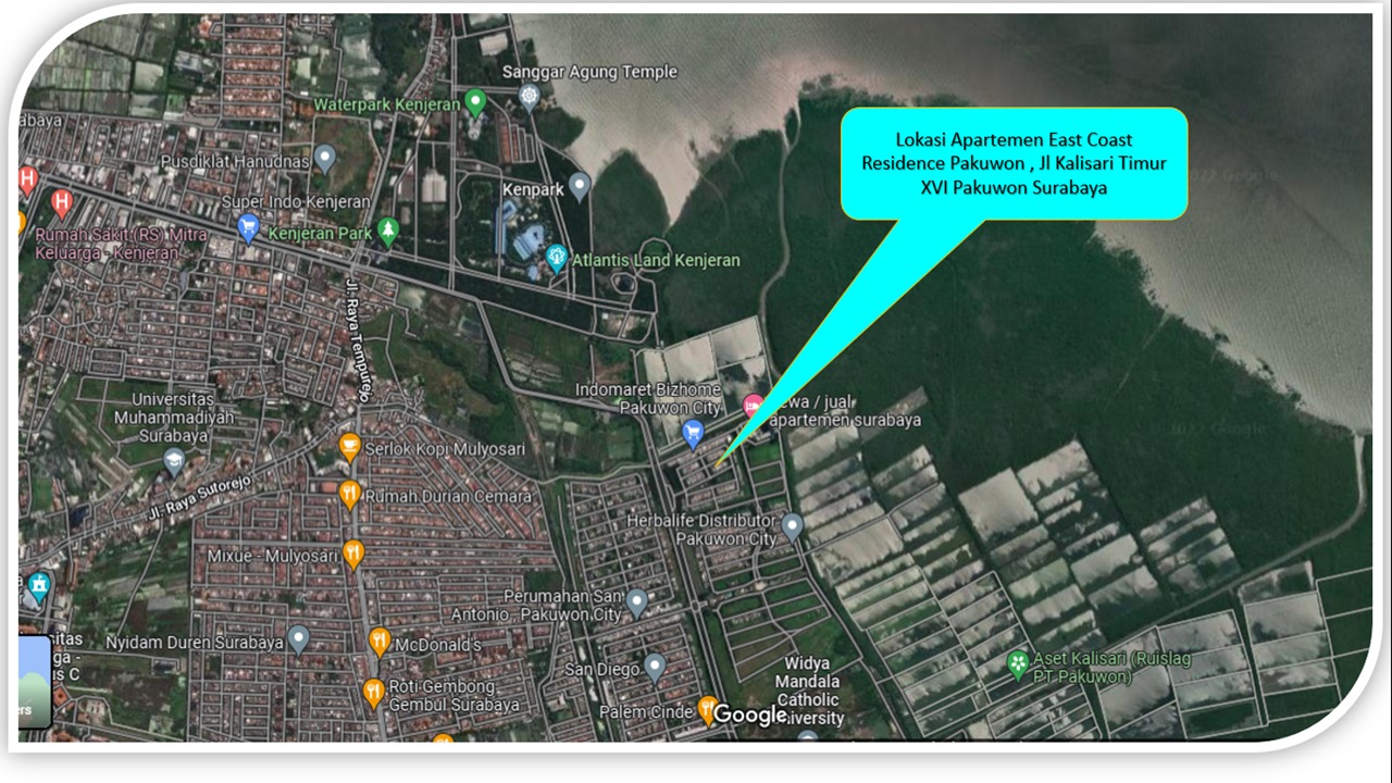 Siteplan east coast apartement surabaya