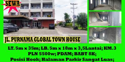 Disewakan Ruko Purnama Global Town House Kota Pontianak