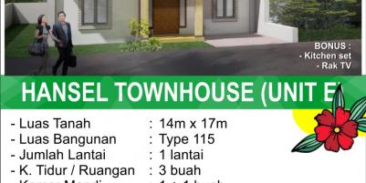Rumah Hansel Townhouse Purnama, Pontianak, Kalimantan Barat