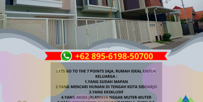 GRATIS PAGAR…!!, Perumahan Lantai 2  di Sidoarjo Kota, WA 0895 - 6198 - 50700