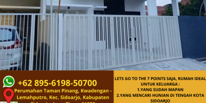 GRATIS PAGAR..!!, Perumahan Lantai 2 di tengah kota Sidoarjo, WA 0895 - 6198 - 50700