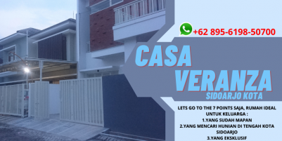 EXCLUSIVE..!!, Perumahan di Pusat Kota Sidoarjo Casa Veranza, WA 0895 - 6198 - 50700