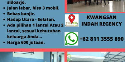 2 CARPORT..!! RUMAH MEWAH DI PUSAT KOTA SIDOARJO, WA 0895 - 1533 - 6111