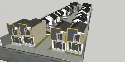 Rumah baru di Sribitan Bangunjiwo, area pinggir jalan raya.