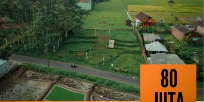 Tanah kavling pinggir Aspal murah siap bangun SHM luas 72m² harga  80jt
