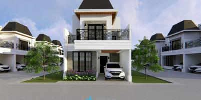 Rumah elegant di perbatasan depok jakarta dg design clasic eropa
