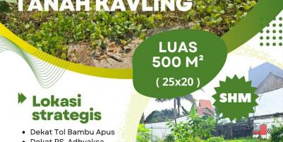 Tanah kavling hook shm dalam kompleks Bambu Apus Cipayung Jakarta Timur 