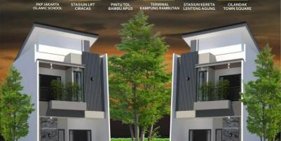 Cluster modern minimalis dekat stasiun Ciracas Jakarta Timur 