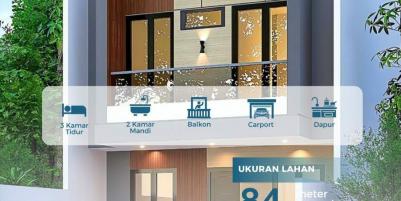 Rumah Scandinavian Pancoran Mas dekat Stasiun Depok 