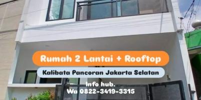 Rumah 2lantai bonus Rooftop di Kalibata Pancoran Jakarta Selatan