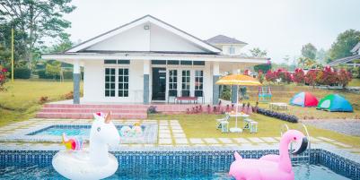 Sewa Villa di Cisarua Bogor Fasilitas Lengkap Dengan Kolam Renang Dekat Taman Safari Bogor, Kebun Teh Cisarua