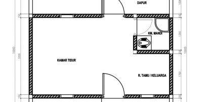 Rumah Tipe 21/60 - Harga Rp 69 juta - dicicil 5 tahun tanpa bunga