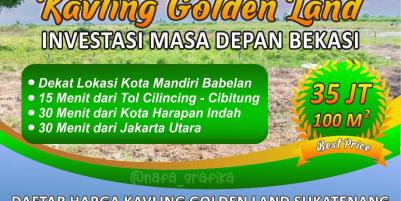 Tanah murah / kavling murah 30 menit dari harapan indah dekat tol cilincing cibitung 100 meter 35 juta