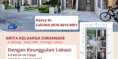 DEKAT UNIVERSITAS Telp/WA 0878-8615-9051, Rumah Dijual Di Bakti Abri Tapos Depok Griya Keluarga Cimanggis