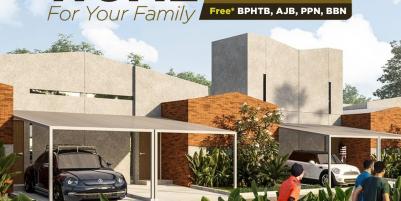 Rumah 1Lt, DP 5%, bisa dicicil 6x, Desain by Andre Matin