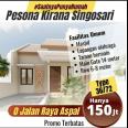 Rumah Termurah Cuma 150jt.gratis Biaya IMB,PPJB,notaris,SHM+ bonus Canopi.Malang Singosari.0Aspal jl raya.