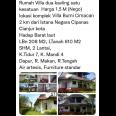 Dijual Villa ku Bumi Cimacan