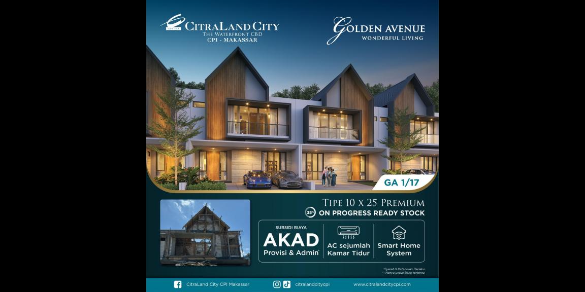 Rumah Baru Citraland City 10x25 Golden Avenue Makassar Rumah Baru Citraland City 10x25 Golden Avenue Makassar