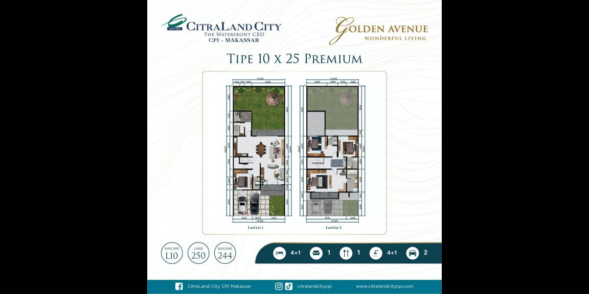 Rumah Baru Citraland City 10x25 Golden Avenue Makassar Rumah Baru Citraland City 10x25 Golden Avenue Makassar