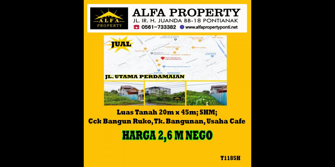 Tanah Dijual Jalan Utama Perdamaian Kota Pontianak Tanah Dijual Jalan Utama Perdamaian Kota Pontianak