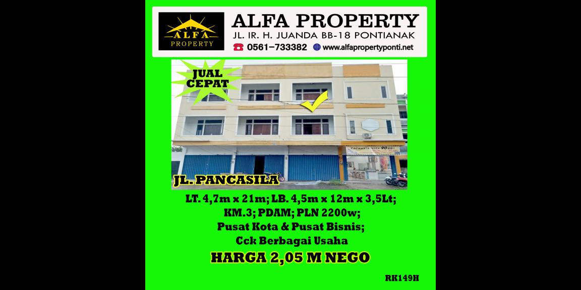 Dijual Ruko Jalan Pancasila Kota Pontianak Dijual Ruko Jalan Pancasila Kota Pontianak