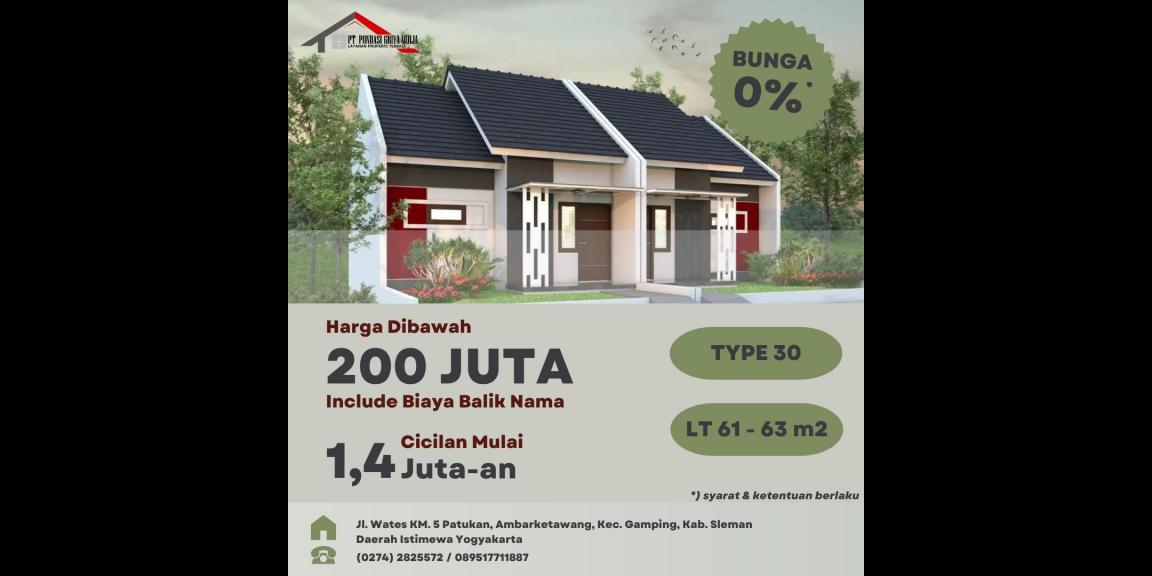 Rumah Komersil Bukan Subsidi di Krembangan dekat Bandara YIA Kulon Progo Rumah Komersil Bukan Subsidi di Krembangan dekat Bandara YIA Kulon Progo