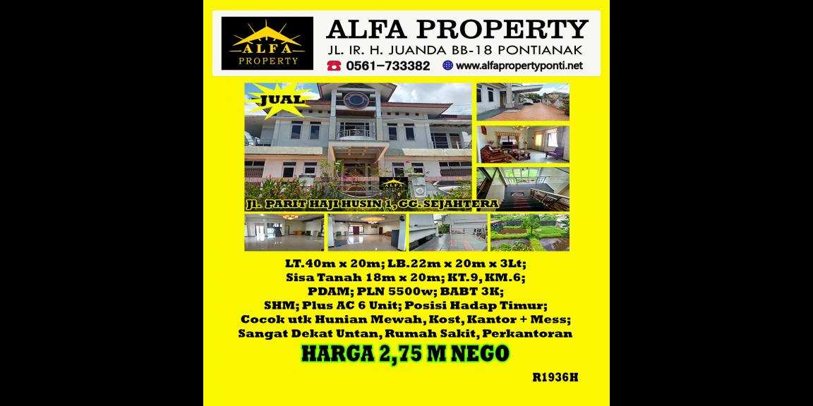 Rumah Dijual Gg. Sejahtera Kota Pontianak Rumah Dijual Gg. Sejahtera Kota Pontianak