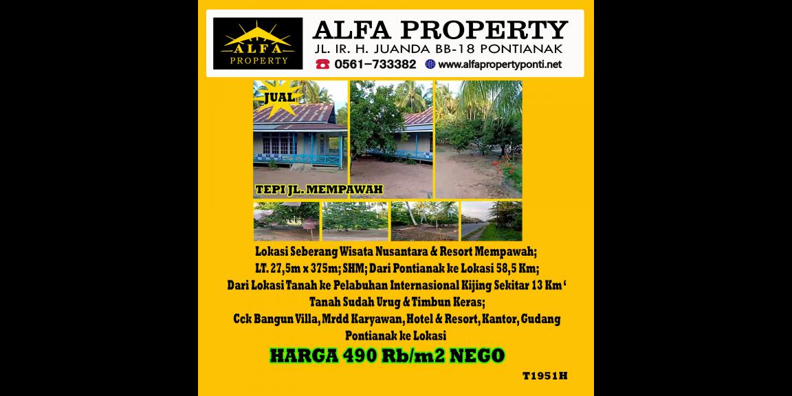 Tanah Dijual Jalan Mempawah Kalimantan Barat Tanah Dijual Jalan Mempawah Kalimantan Barat