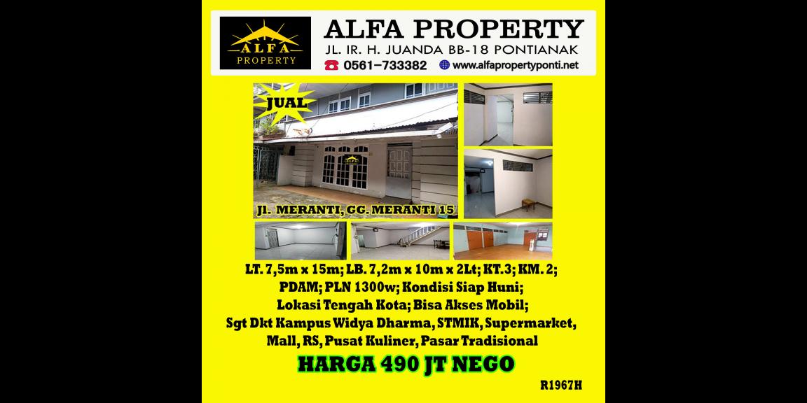 Rumah Dijual Gg. Meranti 15 Kota Pontianak Rumah Dijual Gg. Meranti 15 Kota Pontianak