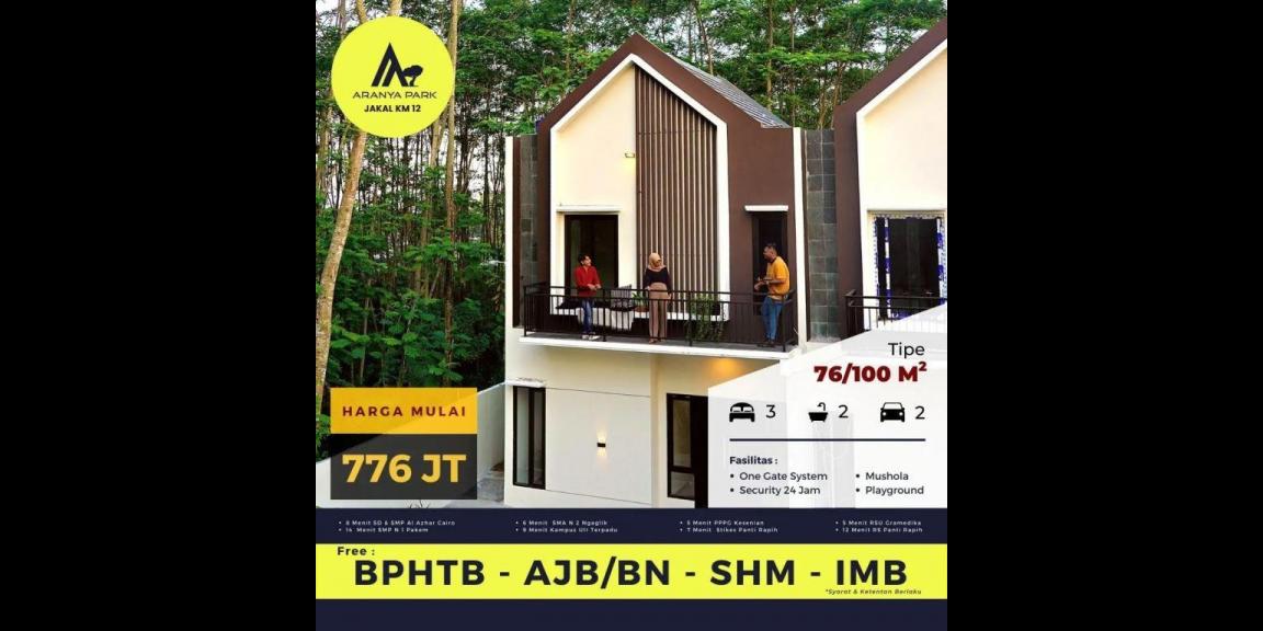 Rumah 2 Lantai, One Gate System, 800 Jutaan di Aranya Park Jakal KM 12 Yogyakarta Rumah 2 Lantai, One Gate System, 800 Jutaan di Aranya Park Jakal KM 12 Yogyakarta