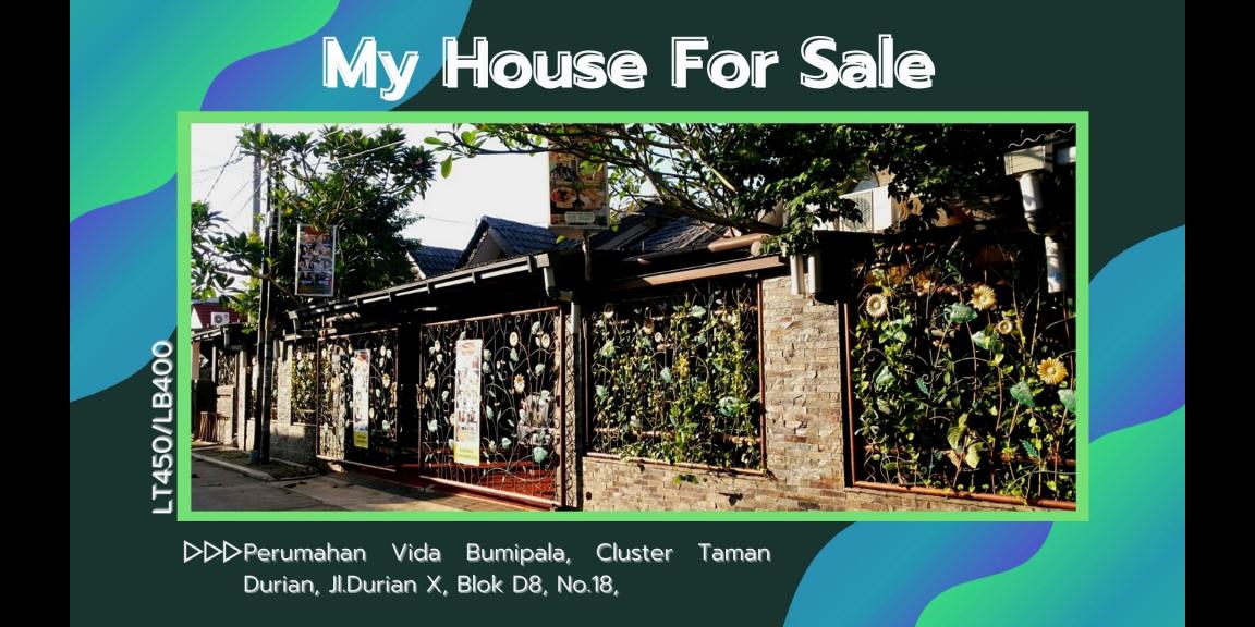 dijual rumah di Perumahan Vida Bumipala, Cluster Taman Durian, Jl.Durian dijual rumah di Perumahan Vida Bumipala, Cluster Taman Durian, Jl.Durian