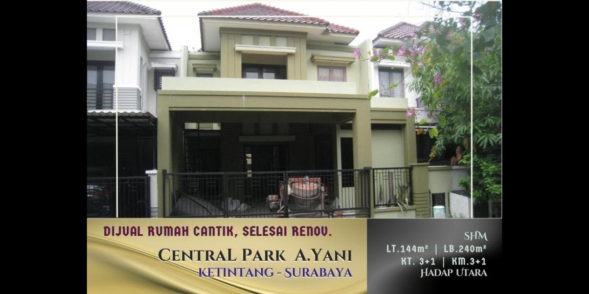 Rumah Central Park A.Yani Regency, Ketintang, Surabaya. Rumah Central Park A.Yani Regency, Ketintang, Surabaya.
