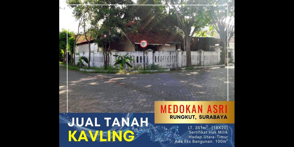 Tanah Kavling Hook Medokan Asri, Rungkut, Surabaya. Tanah Kavling Hook Medokan Asri, Rungkut, Surabaya.