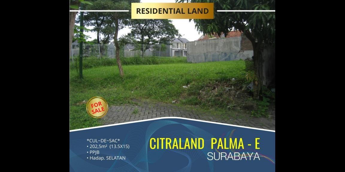 Tanah Kuldesak Citraland Bukit Palma, Pakal, Surabaya. Tanah Kuldesak Citraland Bukit Palma, Pakal, Surabaya.