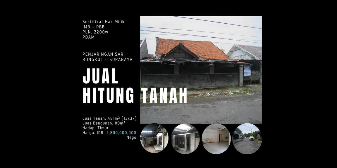 Rumah di Penjaringan Sari, Rungkut, Surabaya ~ 481m², SHM, Renovasi diperlukan. Rumah di Penjaringan Sari, Rungkut, Surabaya ~ 481m², SHM, Renovasi diperlukan.