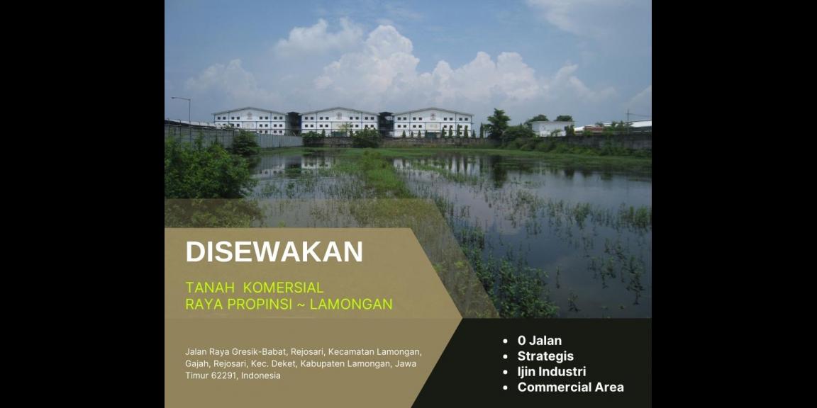 Tanah Komersial Rejosari, Lamongan | 0 Jalan Propinsi, Strategis. Tanah Komersial Rejosari, Lamongan | 0 Jalan Propinsi, Strategis.