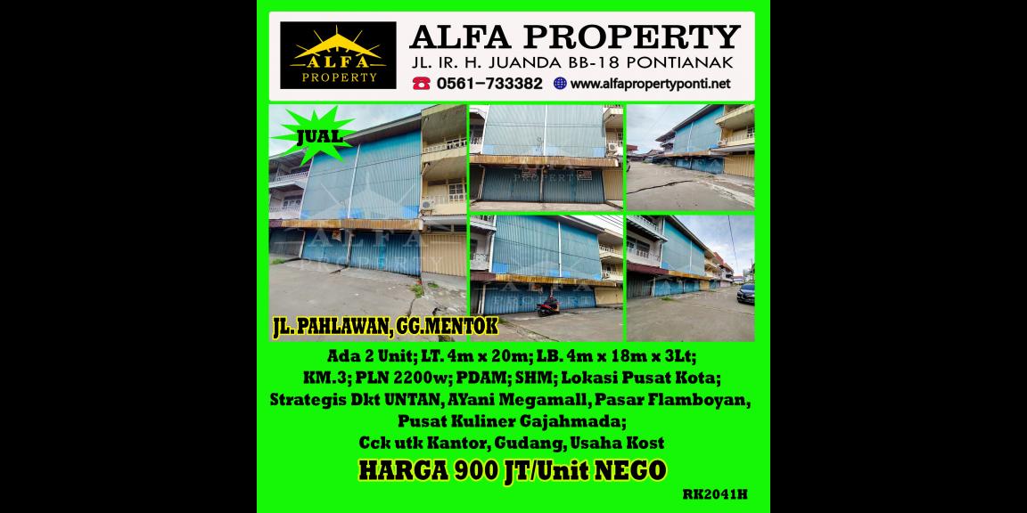 Dijual Ruko Jalan Pahlawan Gg. Mentok Kota Pontianak Dijual Ruko Jalan Pahlawan Gg. Mentok Kota Pontianak