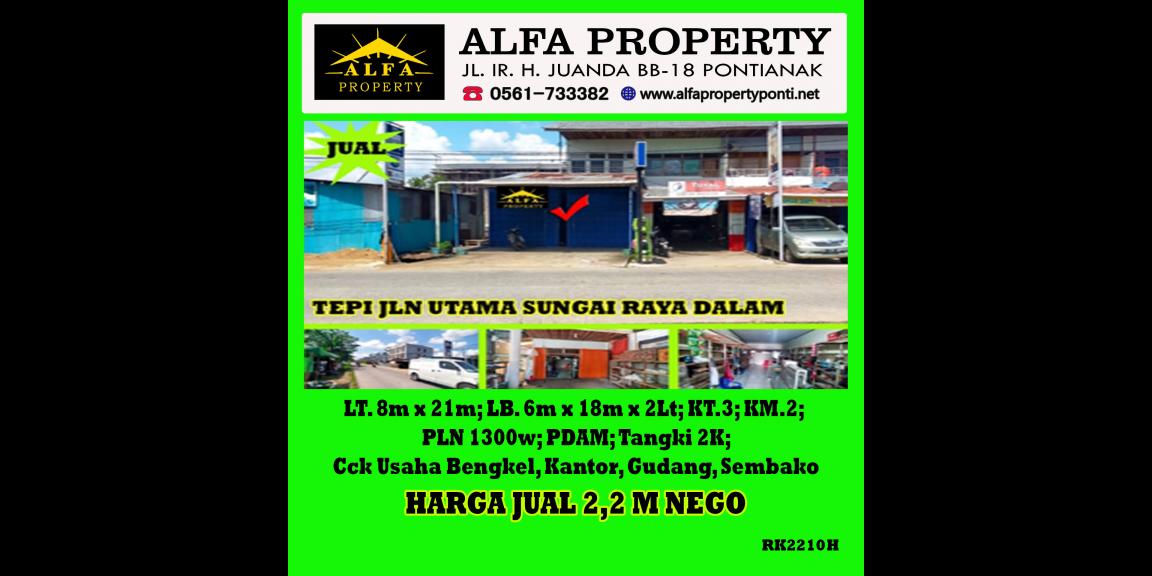 Dijual Ruko Tepi Jalan Utama Sungai Raya Dalam Kota Pontianak Dijual Ruko Tepi Jalan Utama Sungai Raya Dalam Kota Pontianak