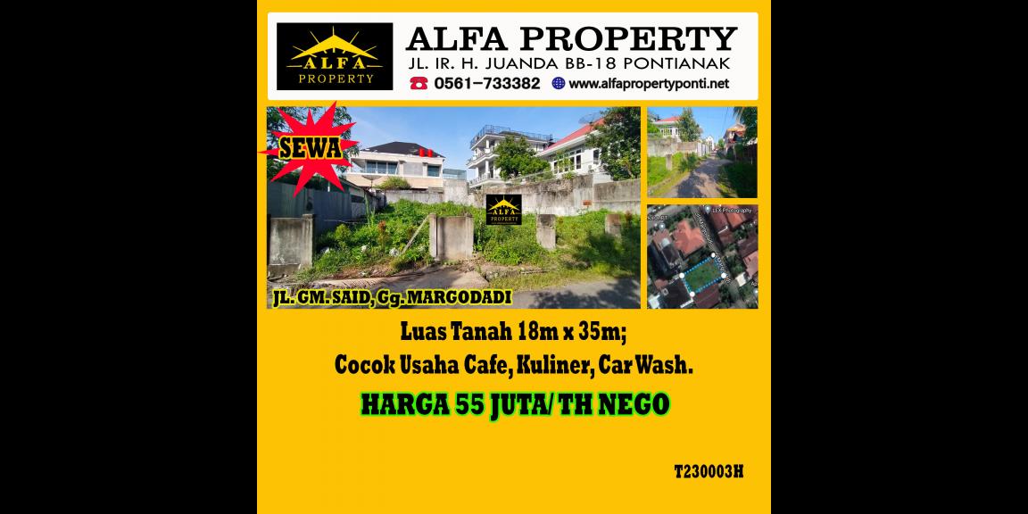 Disewakan Tanah Margodadi Kota Pontianak Disewakan Tanah Margodadi Kota Pontianak