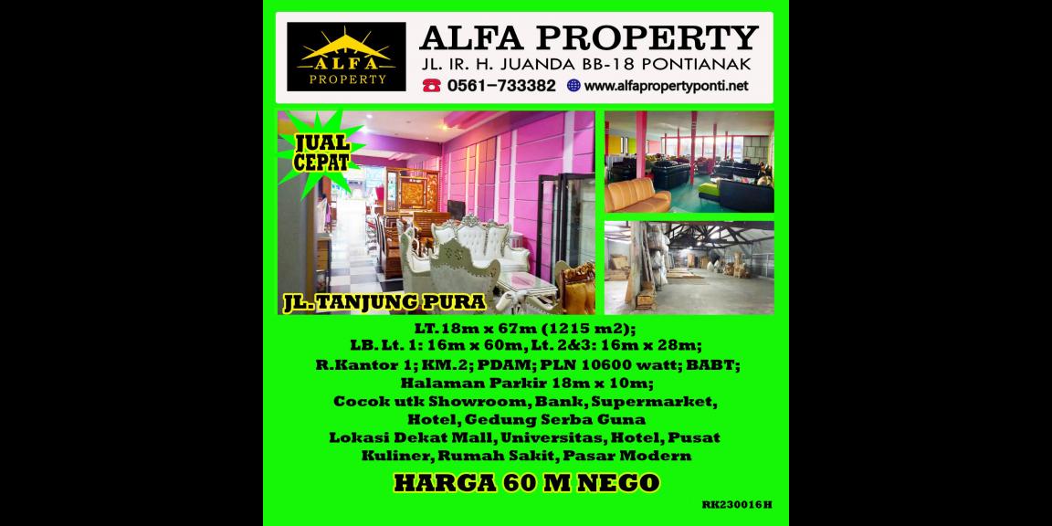 Dijual Ruko Jalan Tanjung Pura Kota Pontianak Dijual Ruko Jalan Tanjung Pura Kota Pontianak