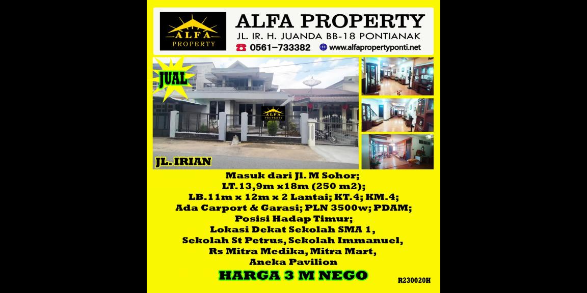 Dijual Rumah Jalan Irian Kota Pontianak Dijual Rumah Jalan Irian Kota Pontianak