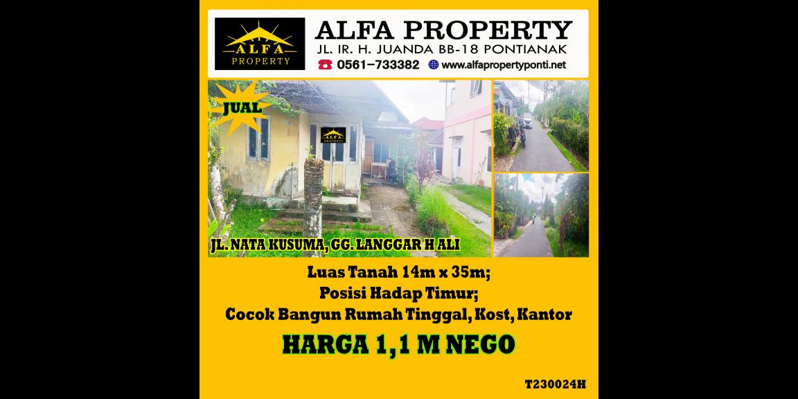 Dijual Tanah Jalan Natakusuma Gg. Langgar H Ali Kota Pontianak Dijual Tanah Jalan Natakusuma Gg. Langgar H Ali Kota Pontianak