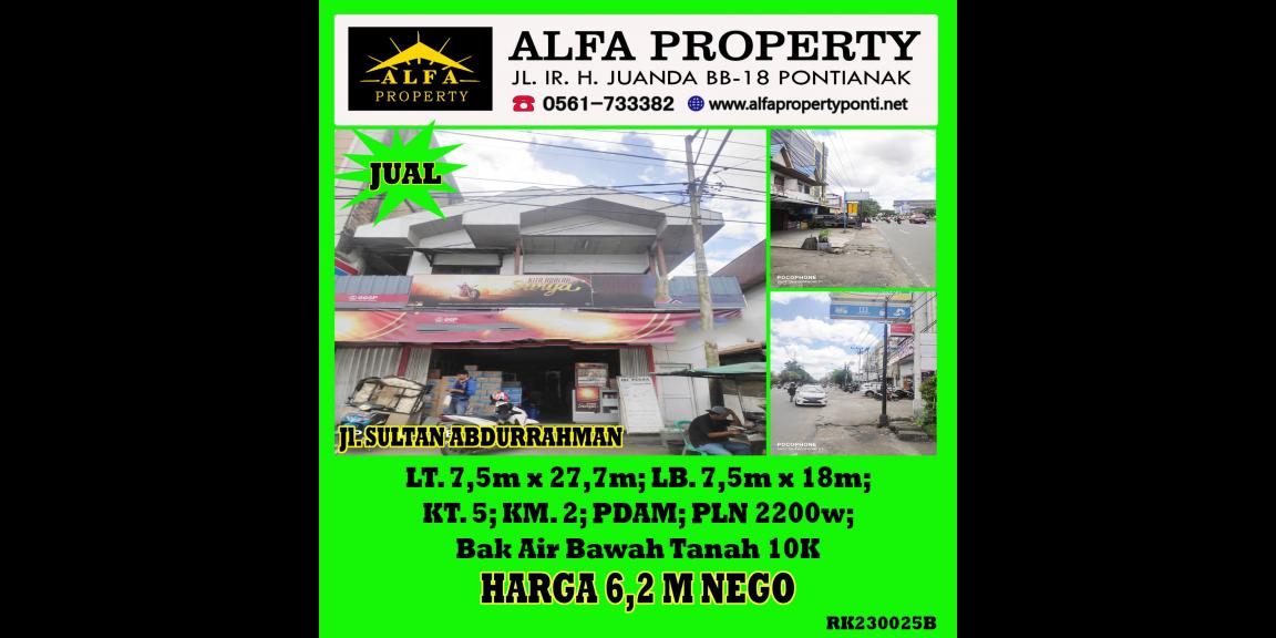 Dijual Ruko Jalan Sultan Abdurrahman Kota Pontianak Dijual Ruko Jalan Sultan Abdurrahman Kota Pontianak