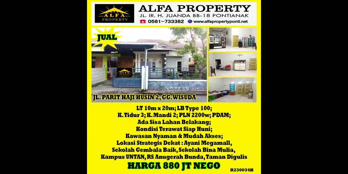 Rumah Gg. Wisuda Kota Pontianak Dijual Rumah Gg. Wisuda Kota Pontianak Dijual