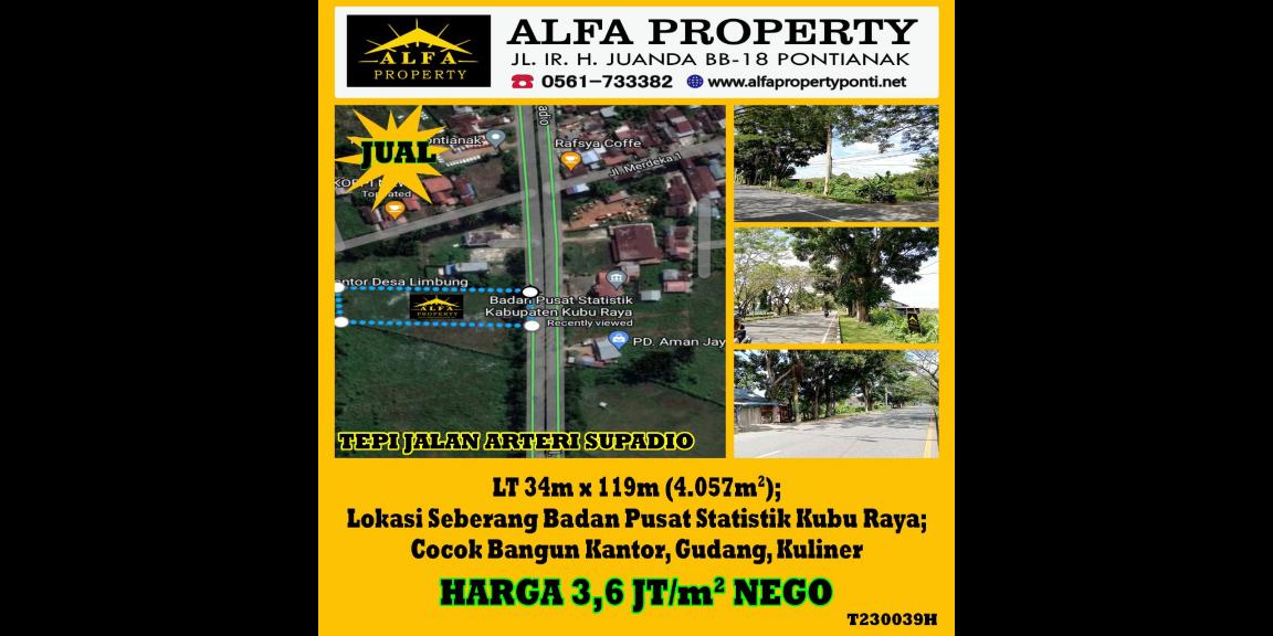 Dijual Tanah Arteri Supadio Kota Pontianak Dijual Tanah Arteri Supadio Kota Pontianak