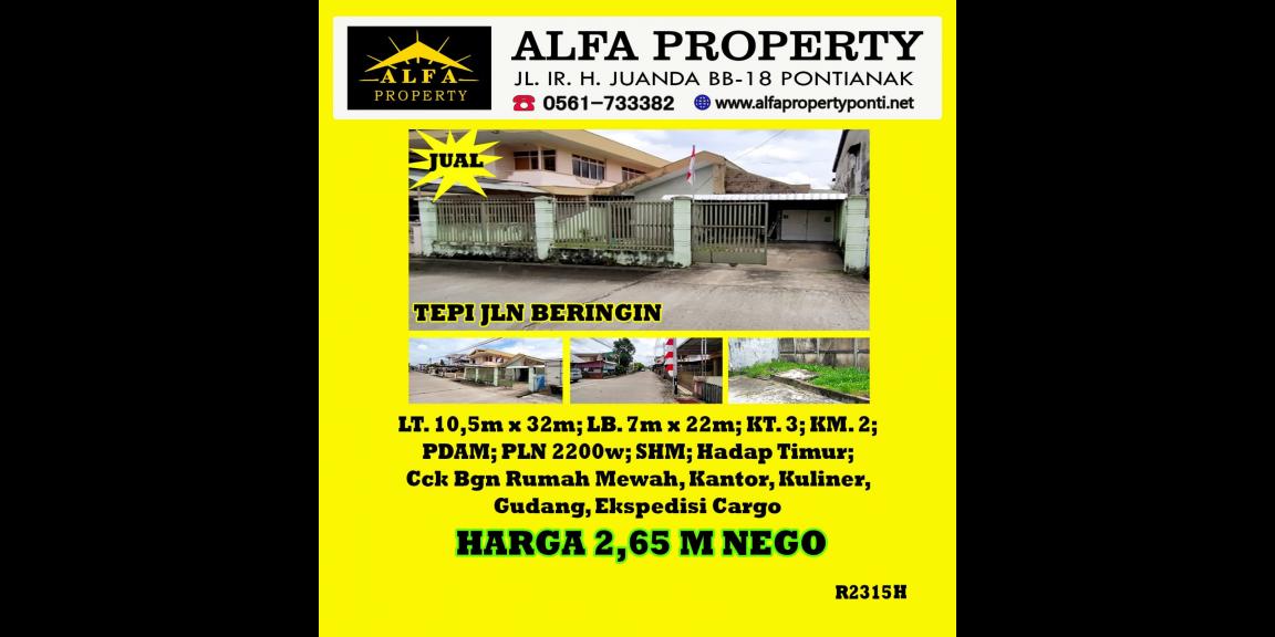 Dijual Rumah Tepi Jalan Beringin Kota Pontianak Dijual Rumah Tepi Jalan Beringin Kota Pontianak