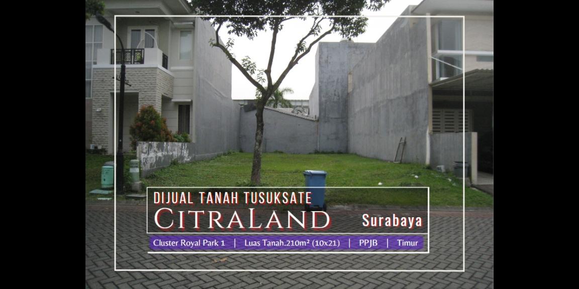 JUAL Tanah TusukSate di Citraland Royal Park, Surabaya. JUAL Tanah TusukSate di Citraland Royal Park, Surabaya.