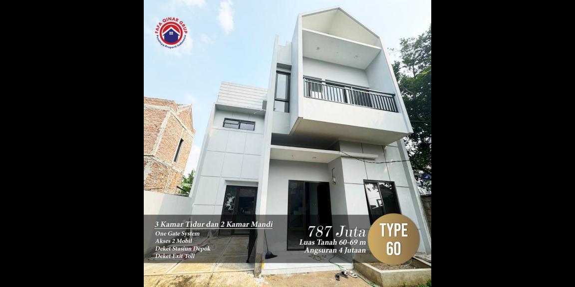 Rumah model Scandinavian Pinggir Jalan Raya Cilodong Depok Rumah model Scandinavian Pinggir Jalan Raya Cilodong Depok