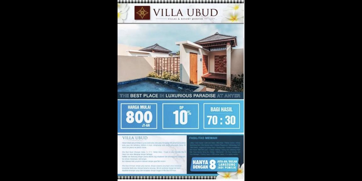 Villa Ubud Anyer Hunian Mewah Investasi Jangka Panjang Passive Income 70:30 Villa Ubud Anyer Hunian Mewah Investasi Jangka Panjang Passive Income 70:30