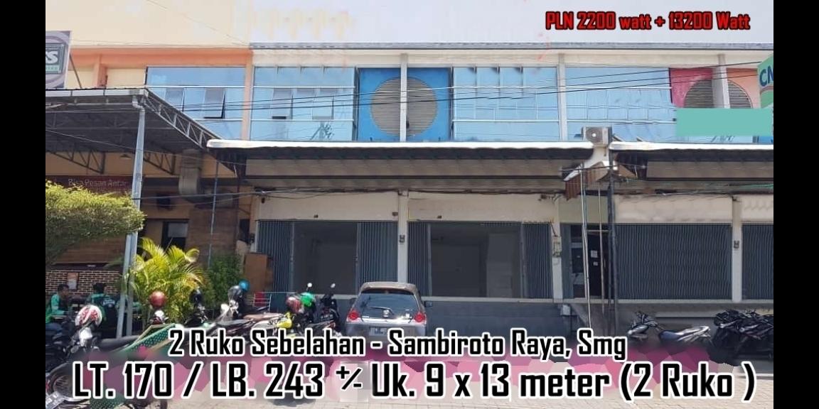 2 Ruko Sebelahan LT. 180 / LB. 243 - Sambiroto Raya, Smg-SHM 2 Ruko Sebelahan LT. 180 / LB. 243 - Sambiroto Raya, Smg-SHM